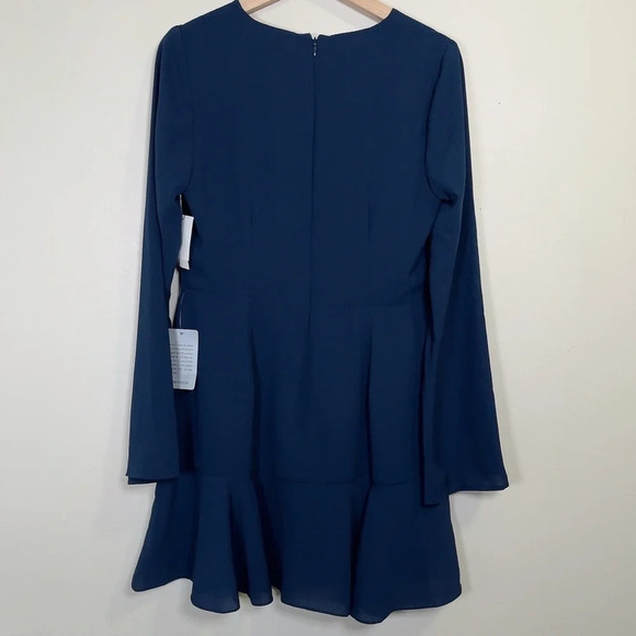 COOPER ST | NAVY VNECK LONG SLEEVE MINI DRESS - Picture 10 of 14